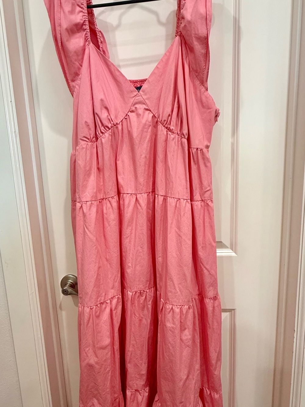 ModCloth Coral V-Neck Maxi Dress